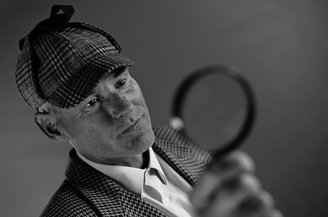 detective examining evidence