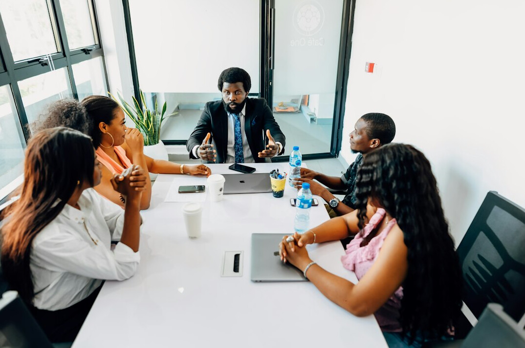 team meeting in conference