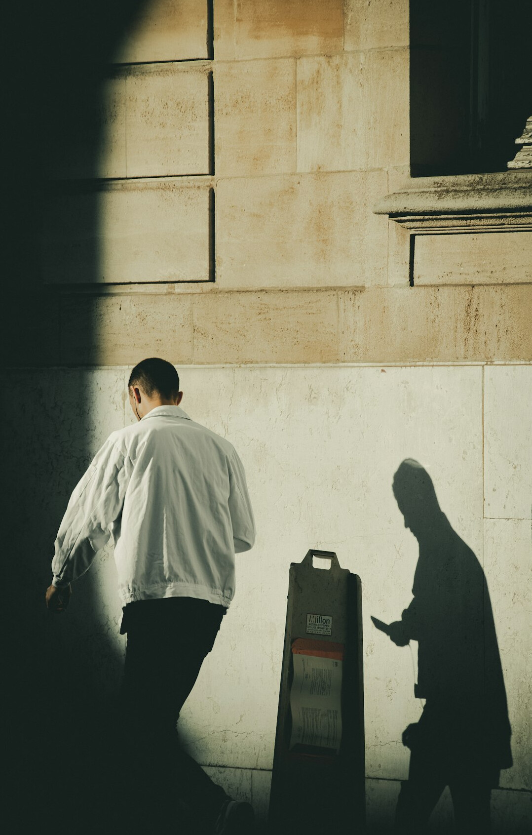 private investigator in shadow